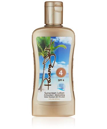 Panama Jack Sunscreen Tanning Lotion - SPF 4  PABA  Paraben  Gluten & Cruelty Free  Antioxidant Moisturizing Formula  6 FL OZ (Pack of 1)