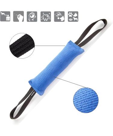 Dingo Gear Cotton Nylon Bite Sausage for Dog Training | IGP IPO Obedience | Protection Dog Sport | 28x7 cm | 2 Handles - Blue - Buy Online on GoSupps.com