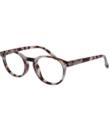 Opulize Zen Round Frame Reading Glasses - Scratch Resistant Matt Light Brown Tortoiseshell +3.00 Magnification - Buy Online on GoSupps.com