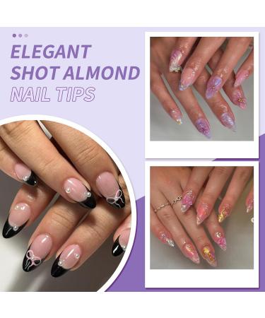 Venares 500 Pcs Extra Short Almond Soft Gel Nail Tips Set - Pre-Polished 12 Sizes Includes Glue for Gel Nails - Buy Online on GoSupps.com