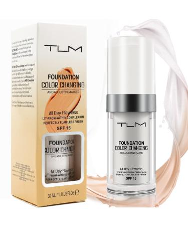 TLM Flawless Colour Changing Warm Skin Tone Foundation Moisturizing Foundation Makeup Naturally Blends Long Lasting for Face Makeup Waterproof Poreless Liquid Foundation SPF 30ML 30 ml (Pack of 1) 30 ml (Pack of 1)