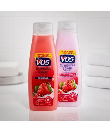 Alberto VO5 Moisture Milks Conditioner - Soothing Soy Milk Protein Strawberries & Cream Scent - 15 oz | Best Hair Conditioner for Hydration - International Shipping Available - Buy Online on GoSupps.com