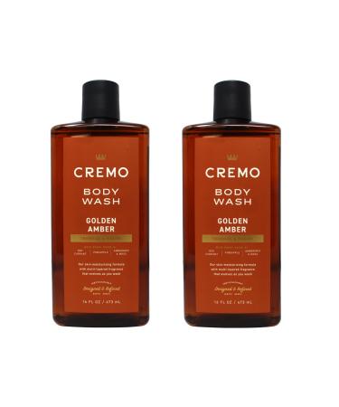 Cremo Golden Amber Body Wash Tropical & Marine Scent with Red Currant & Pineapple 16 Fl Oz (Pack of 2)