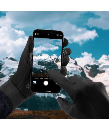 Thermo Touchscreen Winter Gloves for Men & Women - Black Bicycle & Running Gloves | Optimal Fit & Comfort - Buy Online on GoSupps.com
