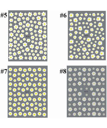 Nail Decorations Sunflower Daisy Designs Self-adhesive Nail Art Sticker Flowers Nail Sticker Nail Jewelry Accessories Nail Art Decorations(2) Style2 - Buy Online on GoSupps.com