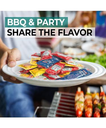 Grab-n-Go Condiment Packs - 100 Single Serve Ketchup & Mustard Packets for Picnics, BBQs, Travel & Parties - Buy Online on GoSupps.com