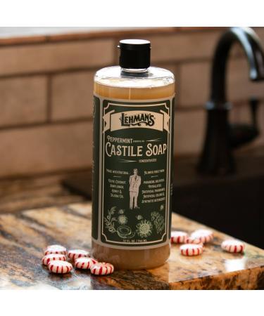 Lehman s Concentrated Liquid Castile Soap - Natural & Gentle Multipurpose Cleaner 32 fl oz Peppermint Scent - Eco-Friendly International Shipping - Buy Online on GoSupps.com