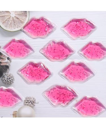 Lip Ice Pack Gel for Lip Filler After Care - 10 Pcs Reusable Lip Shaped Gel Pads for Pain Relief and Swelling Reduction - Eye Relaxation and Anti-Aging Lip Care - Buy Online on GoSupps.com
