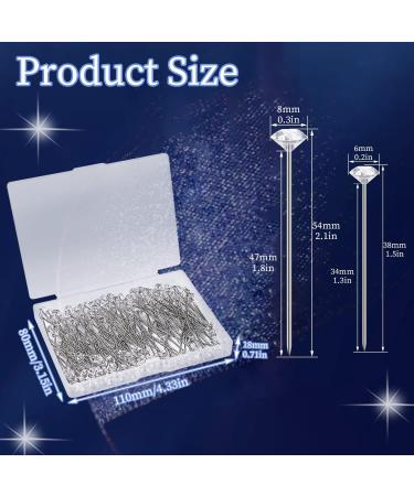 400 PCS Clear Crystal Diamond Head Bouquet Pins for Crafts & Weddings - Style C 400 - Buy Online on GoSupps.com
