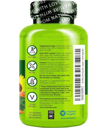 NATURELO Mens Multivitamins for Men 50+ - One Daily Multivitamin for Men with Vitamins Minerals & Organic Whole Foods Boost Energy & Health Non-GMO 120 Vegetarian Capsules 120 Count (Pack of 1) - Buy Online on GoSupps.com