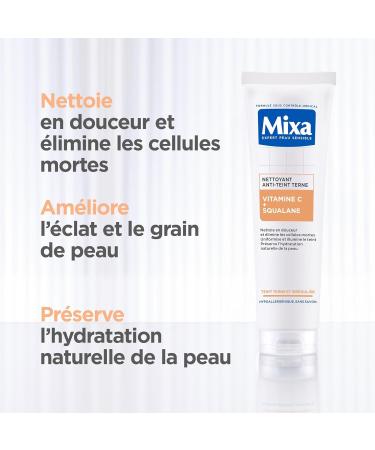 Mixa - Anti-Dull Comfort Cleanser with Vitamin C and Squalane - Skin with Dull and Irregular Complexion - Protective Moisturi - Buy Online on GoSupps.com