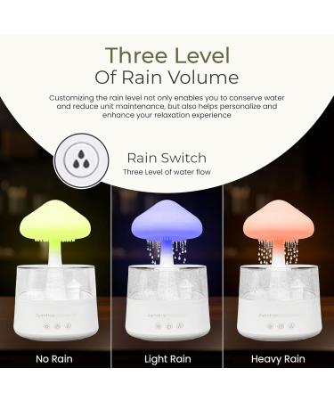 Mushroom Rain Humidifier | Essential Oil Diffuser with Calming Sounds | Bedroom Night Light & Aromatherapy | International Shipping Available - Buy Online on GoSupps.com