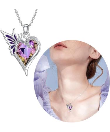 Oralgo's Handmade Minimalist Vintage Necklace - Collarbone Chain with Butterfly Crystal & Heart - Perfect Gift for Jewelry Collectors - Buy Online on GoSupps.com