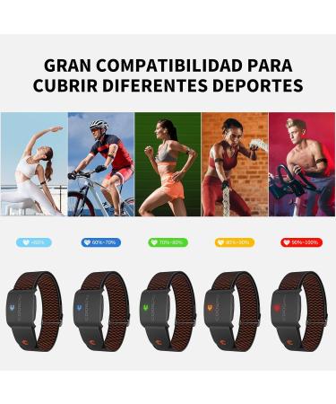 COOSPO HW9 Heart Rate Monitor - Bluetooth Ant+ Sensor IP67 Waterproof Smart HRM Pulse Bracelet Compatible with Polar Wahoo Garmin Wift Elite - Black - Buy Online on GoSupps.com