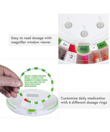 28 Day Automatic Pill Dispenser with 6 Alarms, Flashing Light, and Locked Cover - Standard Edition - Buy Online on GoSupps.com