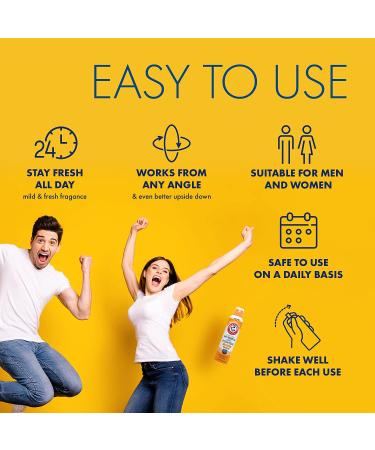 Arm & Hammer Invisible Body Powder Spray Clear Talc-Free Body Odor & Sweat Control for Men & Women Spray Body Powder for Women and Men Arm and Hammer Body Spray Powder 7 Oz (1 Pack) Fresh 7 Ounce (Pack of 1) - Buy Online on GoSupps.com