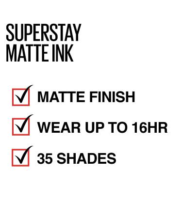 Maybelline Super Stay Matte Ink Liquid Lipstick - Romantic Vivid Pink | Long-Lasting | Up to 16H Wear | 0.17 Fl Oz - Buy Online on GoSupps.com