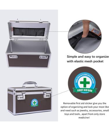 HEWEI WORKS Locking Box 14.2''x 7.2''x 8.2'' - Childproof Medication & Valuables Organizer (Coffee/Large) - Buy Online on GoSupps.com
