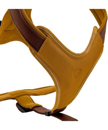 HUNTER Neoprene Dog Harness Padded Nylon M/1 (53-65 cm) Brown/Caramel International Shipping Available - Buy Online on GoSupps.com