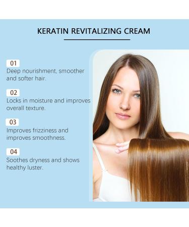 Women's Keratin Revitalizing Cream - Leave-in Smoothing Treatment for Dry Damaged and Frizzy Hair - Intense Hydration and Shine - Detangling and Anti-Frizz Treatment (1) - Buy Online on GoSupps.com