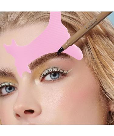 Eyeshadow Template Reusable Makeup Tool Eyeliner Model Quick Eye Guide Accurate Eyebrow Shaper Multifunctional Cosmetic Measuring Tool for Beginners Pink - Buy Online on GoSupps.com