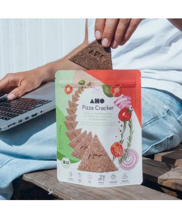 AHO Spelt Pizza Cracker from organic spelt | Raw spelt cracker from German organic farming | Superfood | 100% organic vegan raw | Plastic-free packaging (100 g) - Buy Online on GoSupps.com