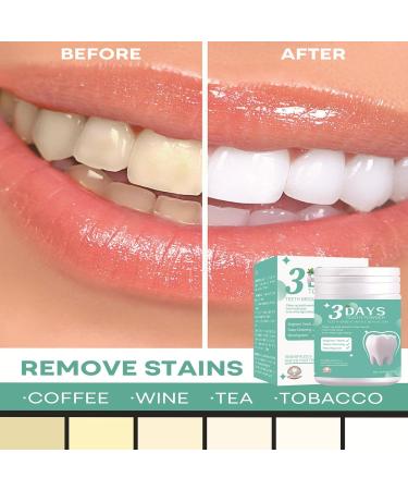3 Days Teeth Whitening Powder - Deep Cleaning Mint Tooth Powder | Pearl Powder Stain Remover & Polisher for Whiter Teeth in 5 Days (Green) - International Shipping Available - Buy Online on GoSupps.com