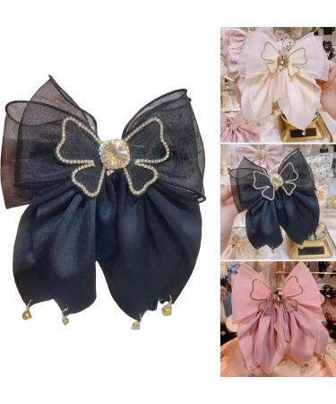 Braids Hair Clip For Hot Girl Yarn Layered Bowknot Hair Barrettes With Rhinestones Ponytail Hair Clip For Girl Festival Hair Barrettes For Daily Life Large Lovely Hair Barrettes For Woman Small Beige - Buy Online on GoSupps.com