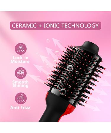 Dual Voltage Hair Dryer Brush - Travel-friendly Hot Air Brush & Styler with European Plug Anti-frizz Technology 110V-240V Volumizer - Buy Online on GoSupps.com