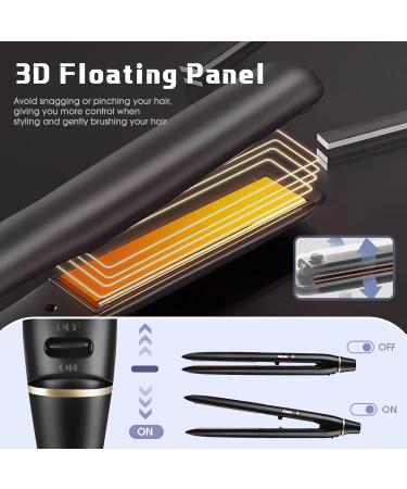 Hyadry Smooth Iron - Ceramic Hair Straightener with 30s Quick Heating Negative Ion Technology LED Temperature Display Dual Voltage Automatic Shut-Off (Black) - Buy Online on GoSupps.com