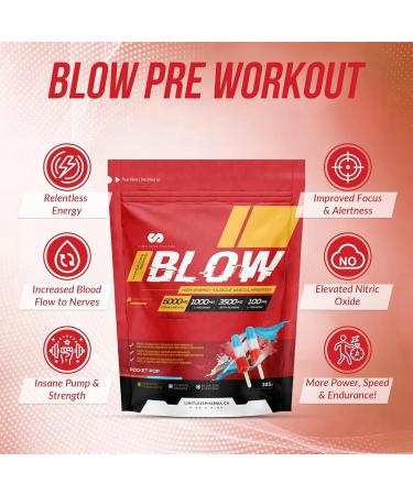 Limitless Pharma Blow Pre Workout Powder | Increased Energy Nitric Oxide Booster Enhanced Endurance Focus | L-Citrulline Beta-Alanine L-Arginine Caffeine | 50 Servings (Nerdz Punch) Nerdz Punch 50 Servings (Pack of 1) - Buy Online on GoSupps.com