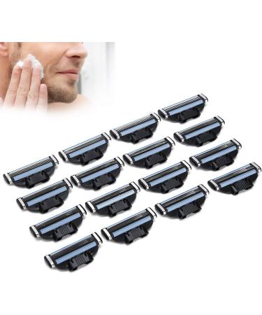 Professional Razor Blade Refill - 16-Pack with Double Lubricating Strips | 3-Layer Manual Razor Blades for Men | Ideal for Home Salon Use - Ships Internationally - Buy Online on GoSupps.com