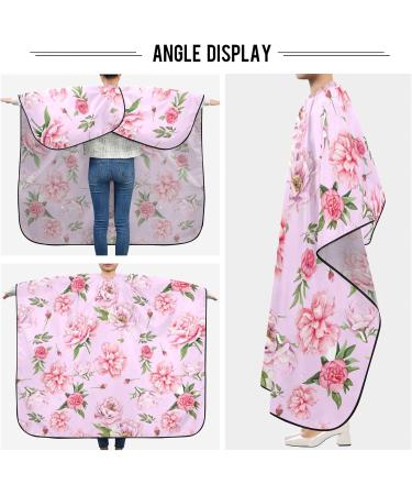 Waterproof Barber Cape - Peony Rose & Cheetah Haircut Bib for Men & Women | Unisex Hair Cutting Cape - Buy Online on GoSupps.com
