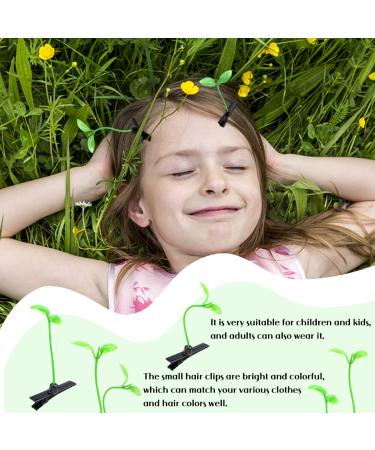FERCAISH 10 Pcs Trendy Bean Sprouts Hair Clips - Cute Funny Sprout Hairpins for Girls and Kids - Buy Online on GoSupps.com