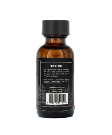 Live Bearded Beard Oil - 1 fl oz | Natural Jojoba Oil for Men's Beard Care | Made in USA | Soothes Dry Skin | Legend Scent: Sandalwood & Vanilla - Buy Online on GoSupps.com