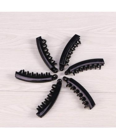 Frcolor Banana Hair Clip Ponytail Holder for Women & Girls - 6 Black Hair Accessories | Shop Internationally - Buy Online on GoSupps.com