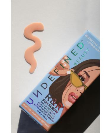 Buy Undefined Beauty R&R Sun Serum SPF 50 - Tinted Mineral Sunscreen with Niacinamide Water Resistant Blue Light Protection - Light Tint (1.7oz) | International Shipping Available - Buy Online on GoSupps.com