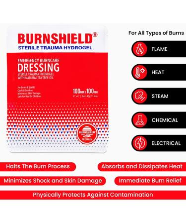 Buy Burnshield Hydrogel Foam Dressing 10x10 cm - Sterile Compress for Minor Burns & Scalds - International Shipping Available - Buy Online on GoSupps.com