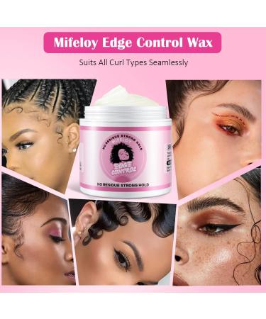 Hair Edge Control Wax 4 oz Hair Pomade Tamer for Smoothing Flyaways Taming Frizz Baby Hair Women Styling Cream Gel Strong Hold Non-greasy Slick Back Hair Glue Long Lasting Bed Head Waxes for Wigs - Buy Online on GoSupps.com