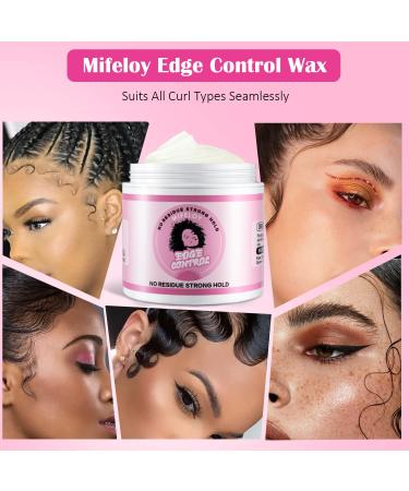Edge Control Wax 4 oz - Women's Hair Pomade for Smoothing Flyaways and Frizz - Long Lasting Styling Gel with Strong Hold - Non-greasy Hair Glue - Ideal for Wigs - Buy Online on GoSupps.com