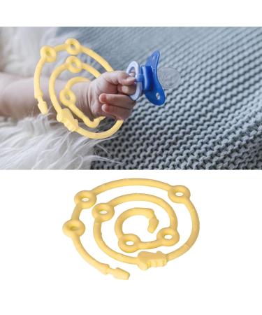 Buy Yellow Baby Pacifier Silicone Teether - Nipple Holder & Hanging Baskets for Crib & Bags | International Shipping Available - Buy Online on GoSupps.com