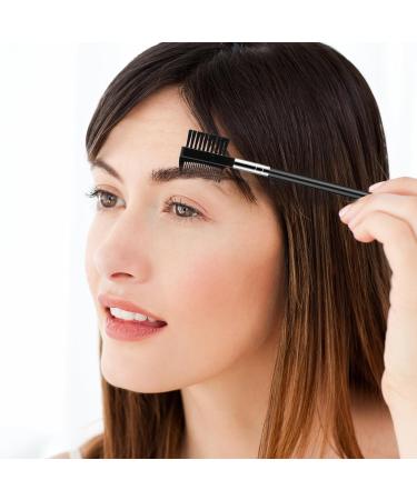 2Pcs Eyelash Brush Comb & Eyebrow Brush Set - Reusable Dual Applicator for Eyelash Extensions | Perfect Makeup Accessory - Buy Online on GoSupps.com