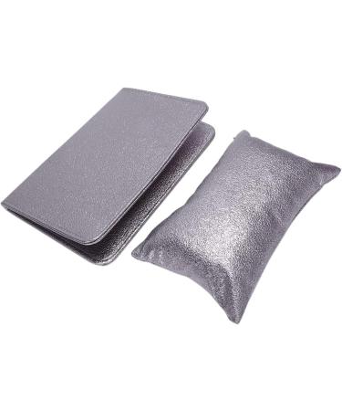 ISTOVO Professional Nail Pillow Cushion Holder Soft Pu Leather Hand Arm Rest Set Nail Art Salon Manicure Tool#Ancient Silver - Buy Online on GoSupps.com
