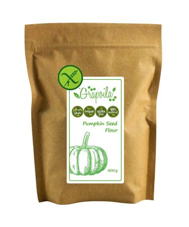 Ground Pumpkin Seed Flour 500g - Raw & Vegan Protein Powder - Buy Online on GoSupps.com