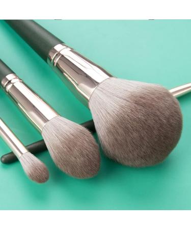 Makeup Brushes 14Pcs/Set Fan Brush Soft Fine Bristle Easy to Clean Safe Reused Professional Beauty Accessory Lightweight Green Tube Fan Makeup - Buy Online on GoSupps.com
