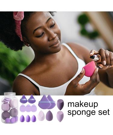 Mxshc Makeup Blender Sponge Set Beauty Set Blender Sponges | Concealer Sponge Facial Makeup Beauty Sponges for Cream Powder Application Purple - Buy Online on GoSupps.com