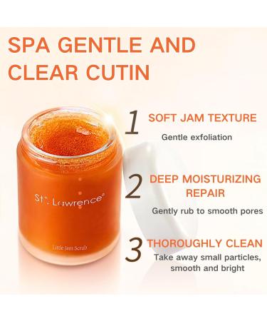Face Scrub with Jam & Vitamin C Face Exfoliator Exfoliating Face Wash Scrub Face Scrub for Women & Men Gentle Facial Scrub Cleanser for Peeling Shrink pores Blackheads Acne Dull Dry Skin 100g - Buy Online on GoSupps.com