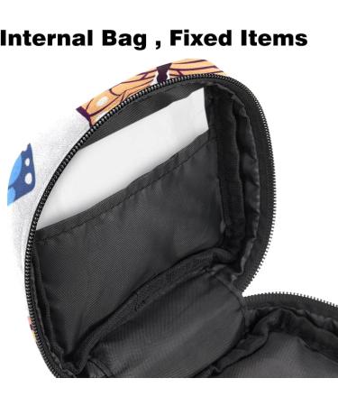 Colorful Menstruation Pocket & Zipper Bag for Women | Tampon & Napkin Organizer - Butterflies Design - Buy Online on GoSupps.com