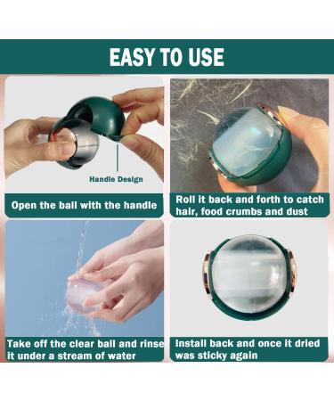 Sticky Lint Roller Ball Washable Reusable Lint Roller Ball Portable Hair Adhesive Hair Roller Hair Roller Home Travel Mini Dog Cat Pet Hair Remover Tool for Furniture Carpet Bed Sofa Green - Buy Online on GoSupps.com