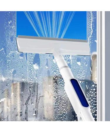 Squeegee For Window Cleaning with Spray and 3 Pads 2024 New Double Sided Spray Window Cleani Retractable Cleaner Spray Glass White 30cm+35cm - Buy Online on GoSupps.com